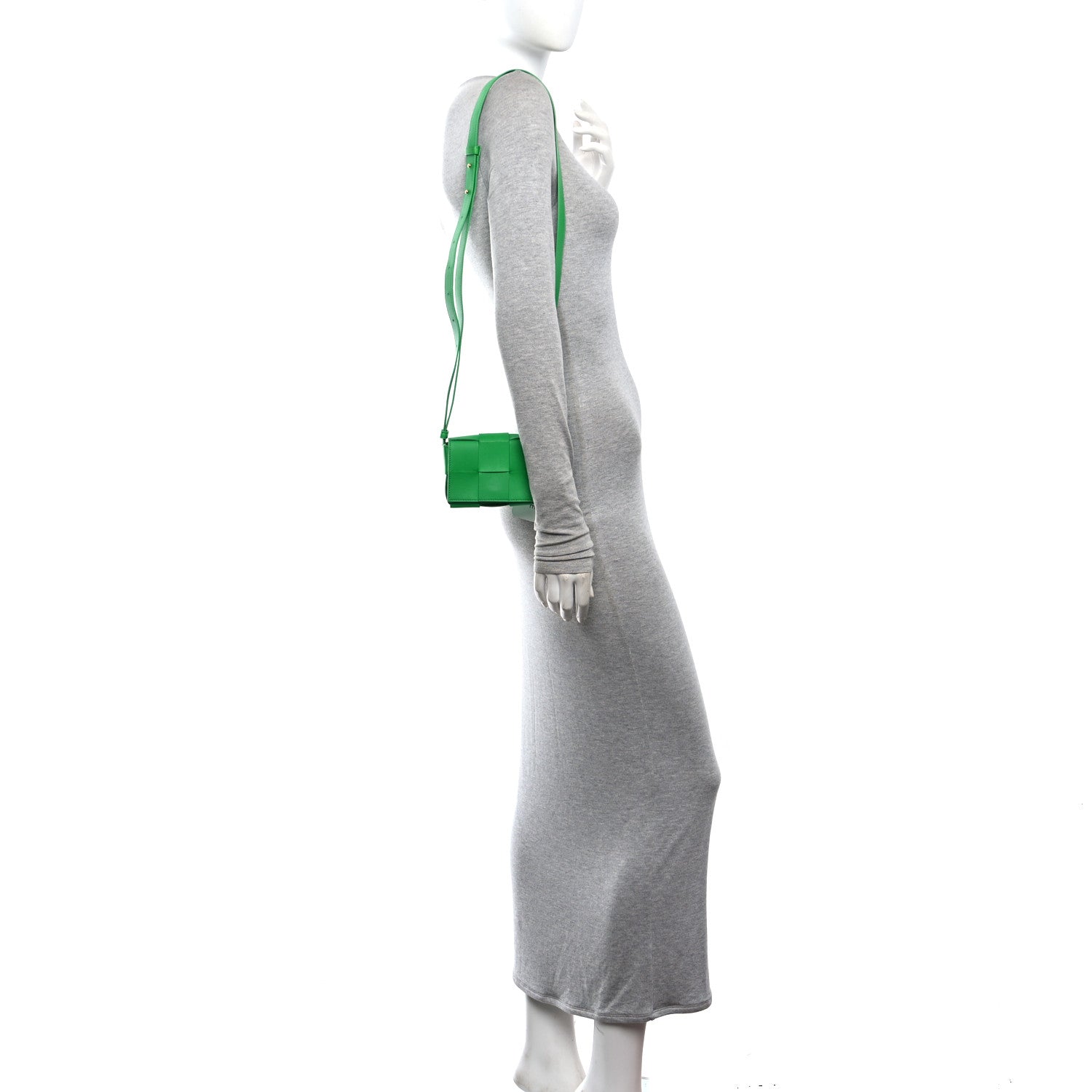 Bottega Veneta Lambskin Maxi Intrecciato Extra Mini Cassette Crossbody Bag Parakeet 2 of 10