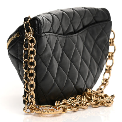 Chanel Lambskin Pearl Quilted CC Belt Bag Black 5 of 21