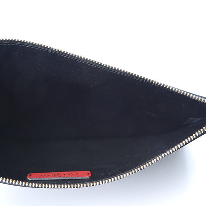 Valentino Garavani Calfskin VLTN Large Flat Zip Pouch Black 4 of 8