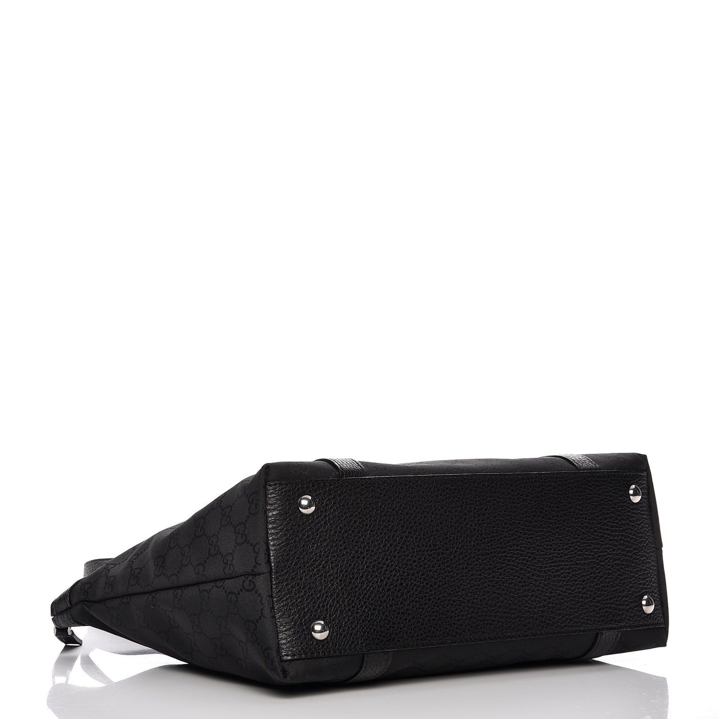 Nylon Monogram Medium Abbey Tote Black