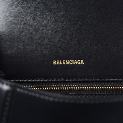 Balenciaga Shiny Box Calfskin Small Hourglass Top Handle Bag Black 6 of 8