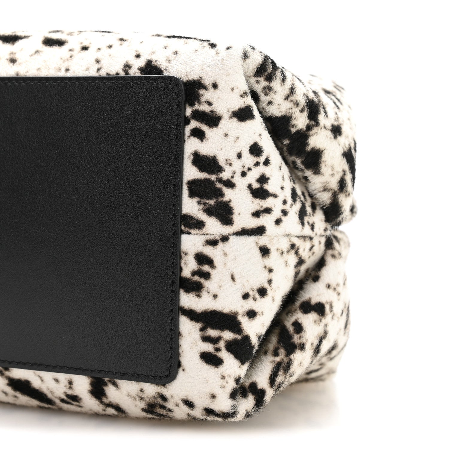 Chanel Lambskin Pony Hair Printed Clutch With Chain Black White 10 of 11