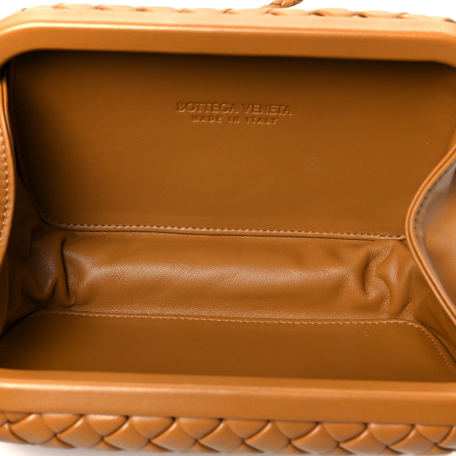 Bottega Veneta Calfskin Intrecciato Knot On Strap Camel 5 of 9