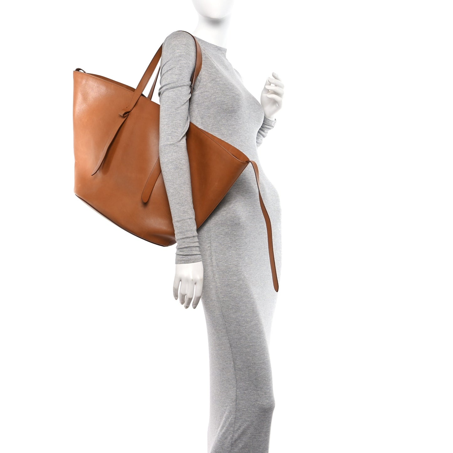 Saddle Calfskin EW Jasper Tote Cuir