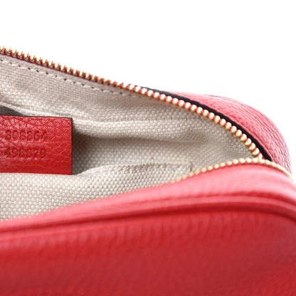 Gucci Pebbled Calfskin Small Soho Disco Bag Tabasco Red 9 of 10