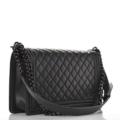 Chanel Caviar Quilted New Medium Boy Flap So Black 3 of 8