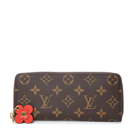 Louis Vuitton Monogram Blooming Flowers Clemence Wallet Coquelicot 1 of 7
