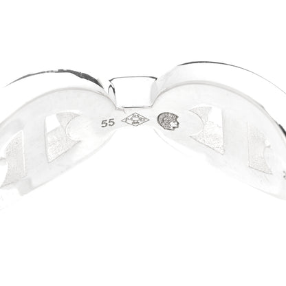 Hermes Sterling Silver PM Chaine d'Ancre Enchainee Band Ring 55 7.25 6 of 9