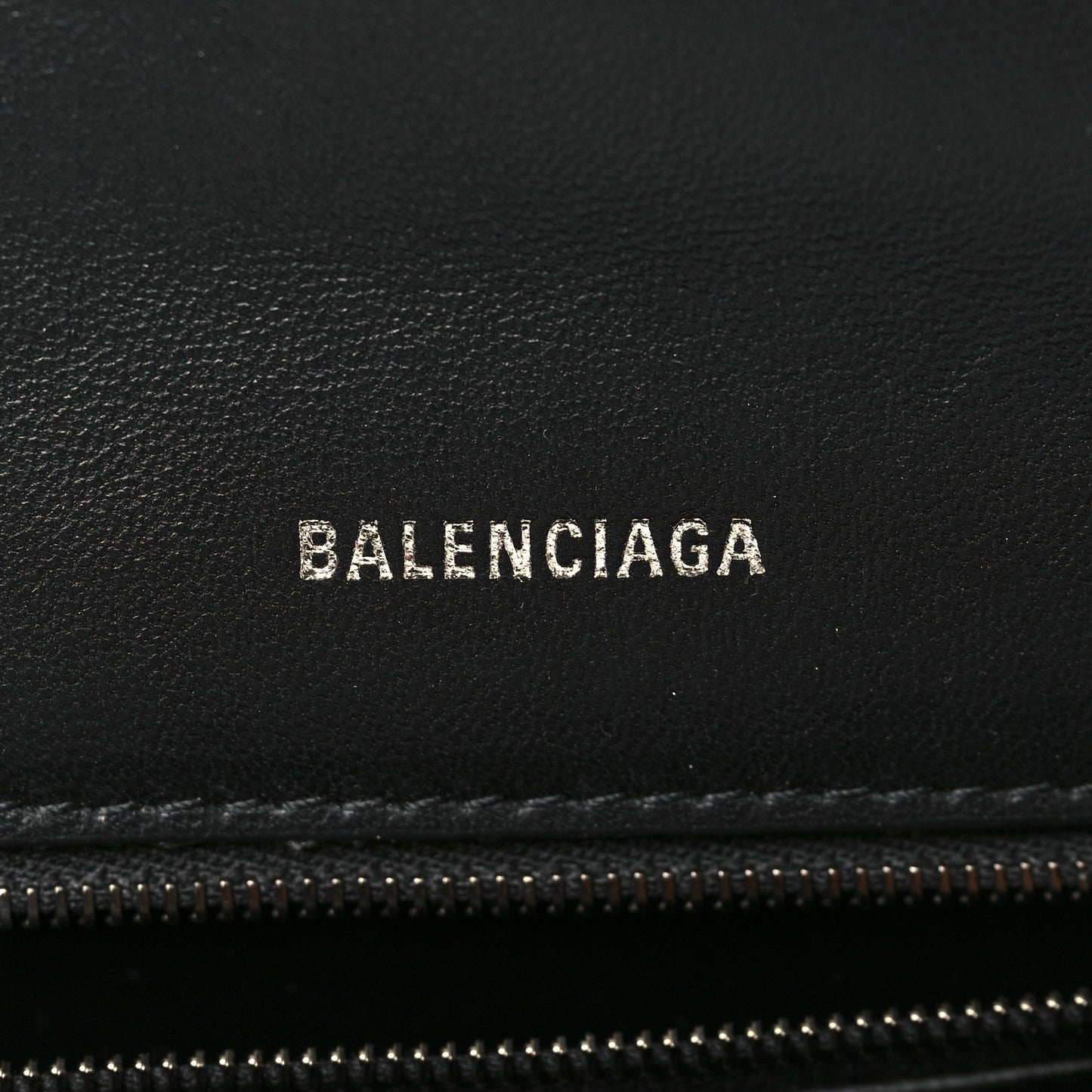 Nappa BB Monogram Embossed Small Hourglass Top Handle Bag Black
