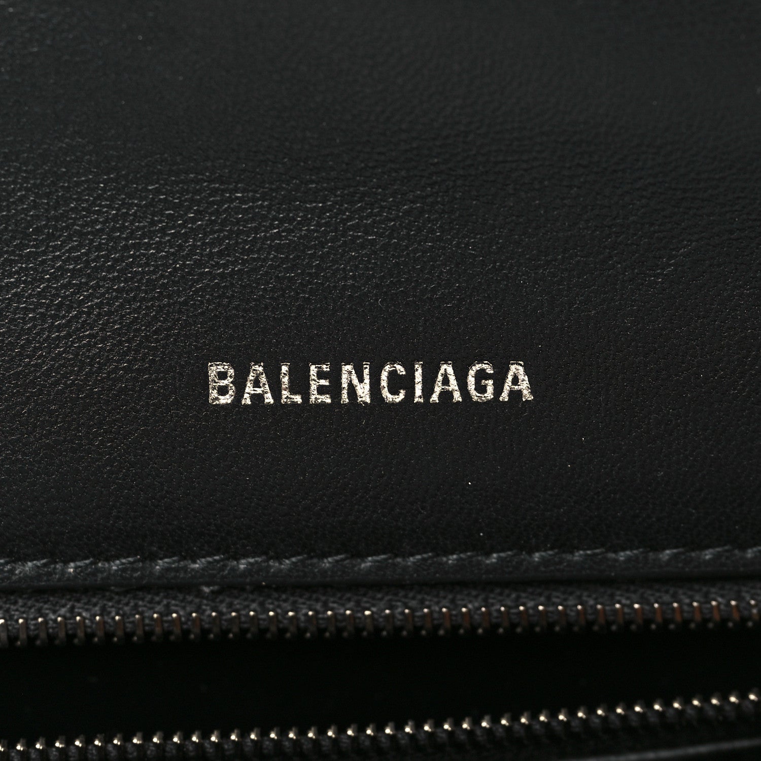 Balenciaga Nappa BB Monogram Embossed Small Hourglass Top Handle Bag Black 6 of 10