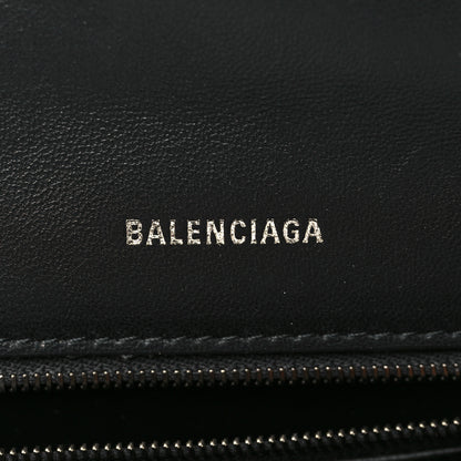 Balenciaga Nappa BB Monogram Embossed Small Hourglass Top Handle Bag Black 6 of 10