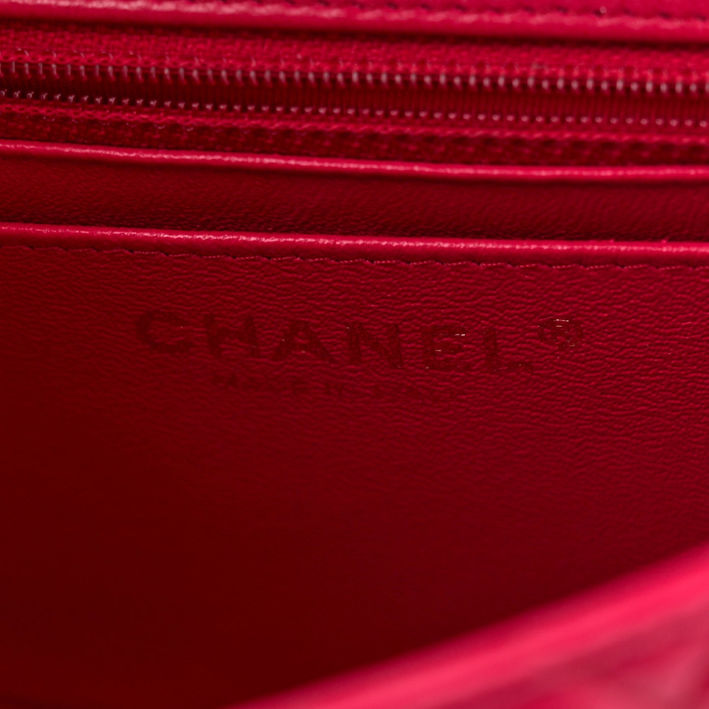 Lambskin Quilted Mini Square Flap Dark Pink
