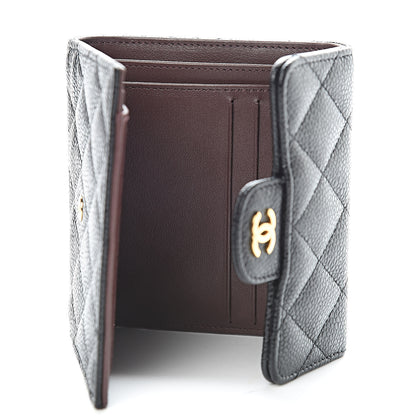 Chanel Caviar Quilted Compact Flap Wallet Black 5 of 8