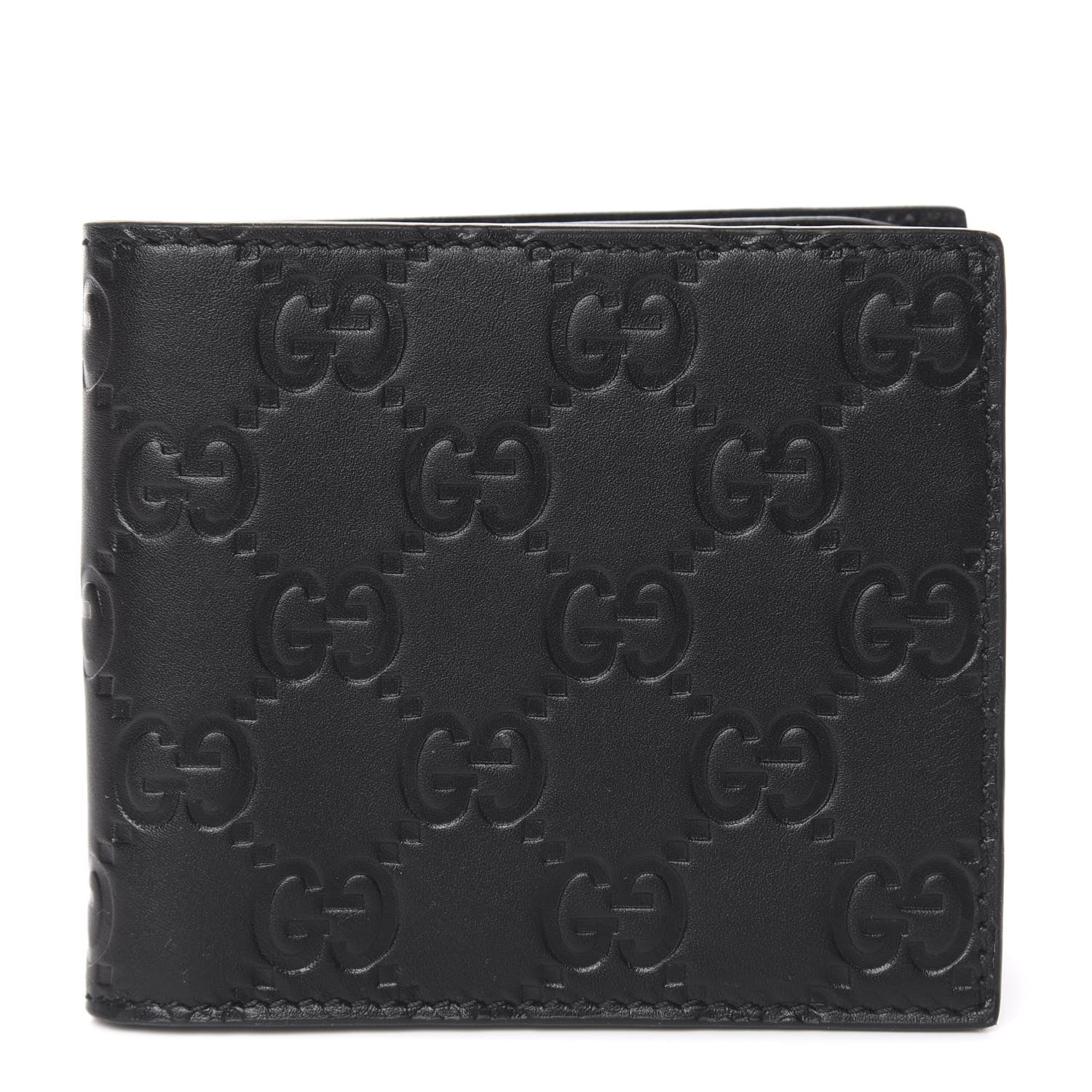 Gucci Guccissima Bi-Fold Wallet Black 1 of 7