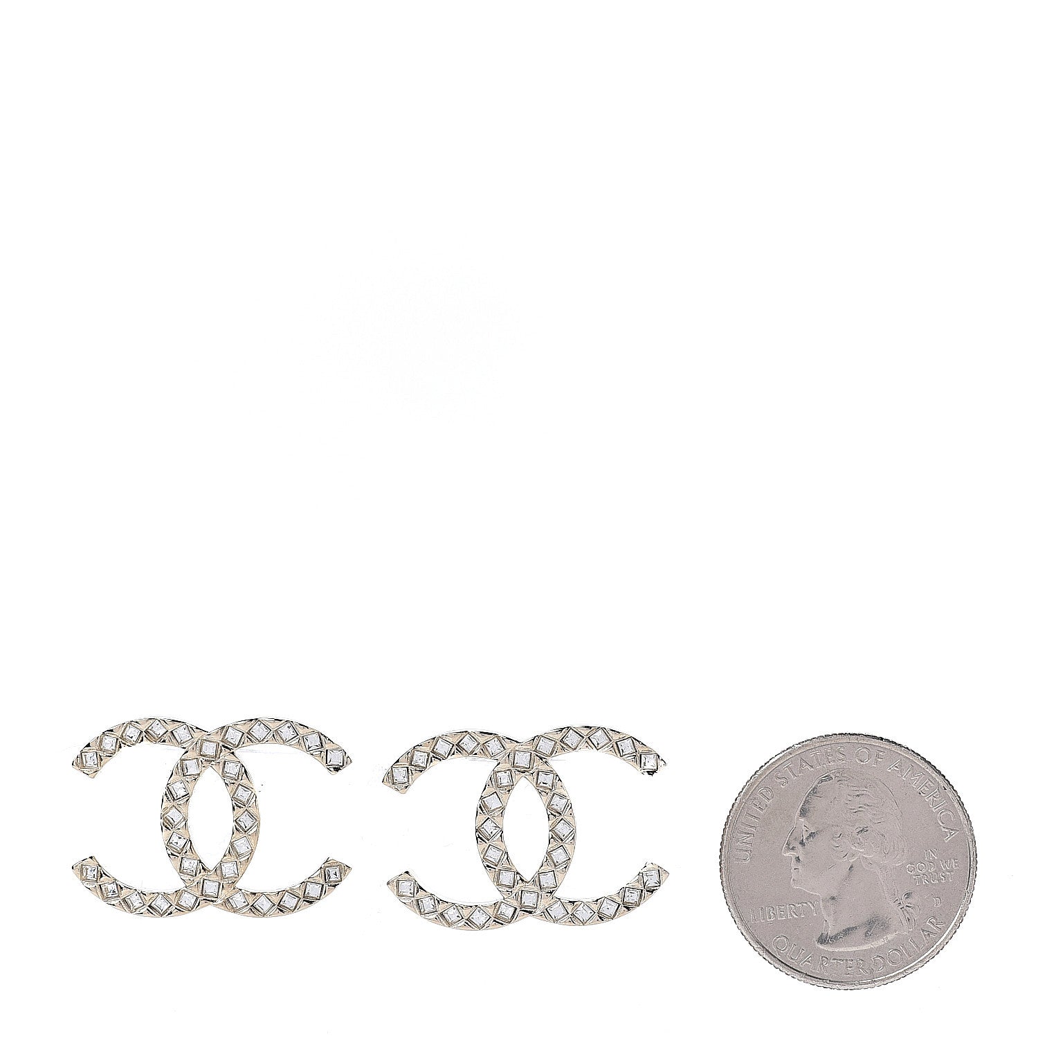 Chanel Baguette Crystal High Society CC Earrings Gold 2 of 4