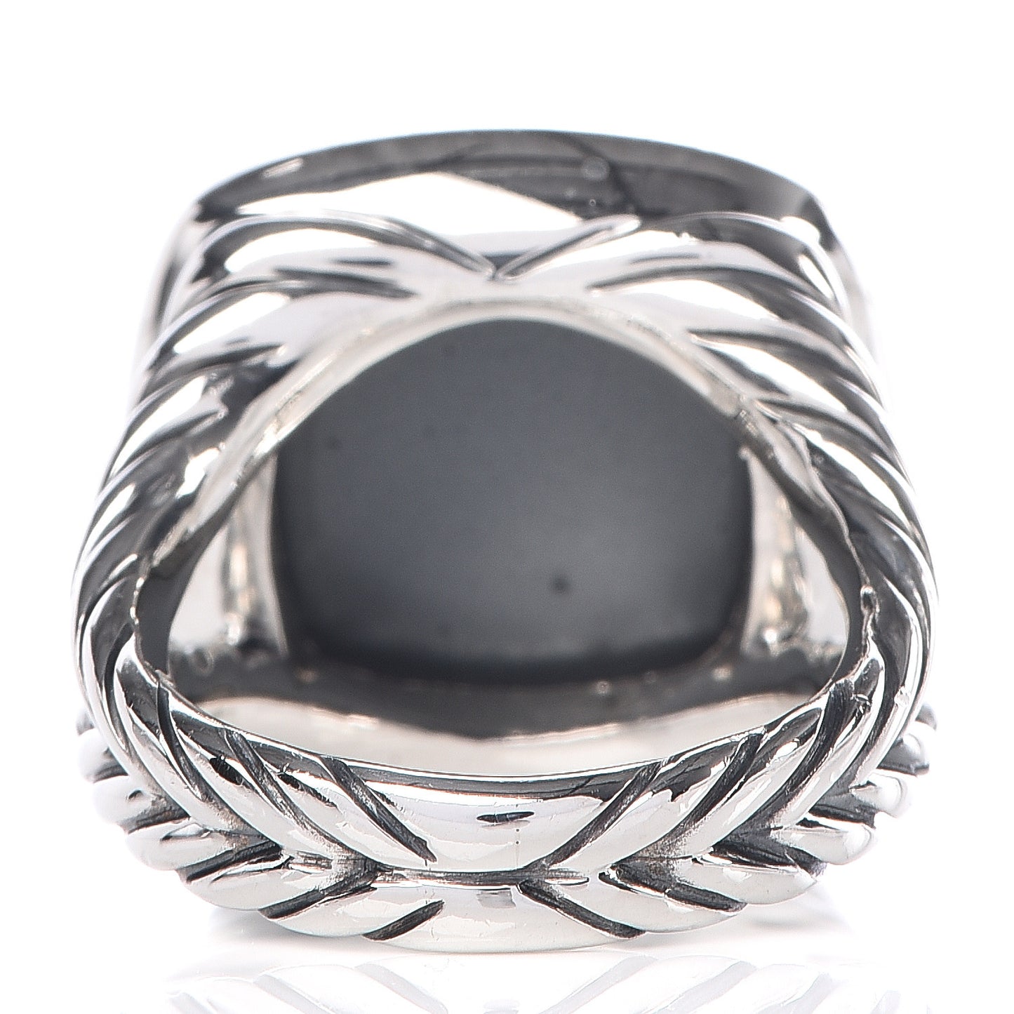Sterling Silver Diamond Black Orchid 14mm Albion Ring 49 5