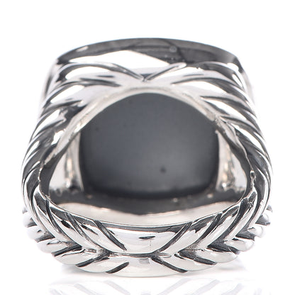 David Yurman Sterling Silver Diamond Black Orchid 14mm Albion Ring 49 5 4 of 5