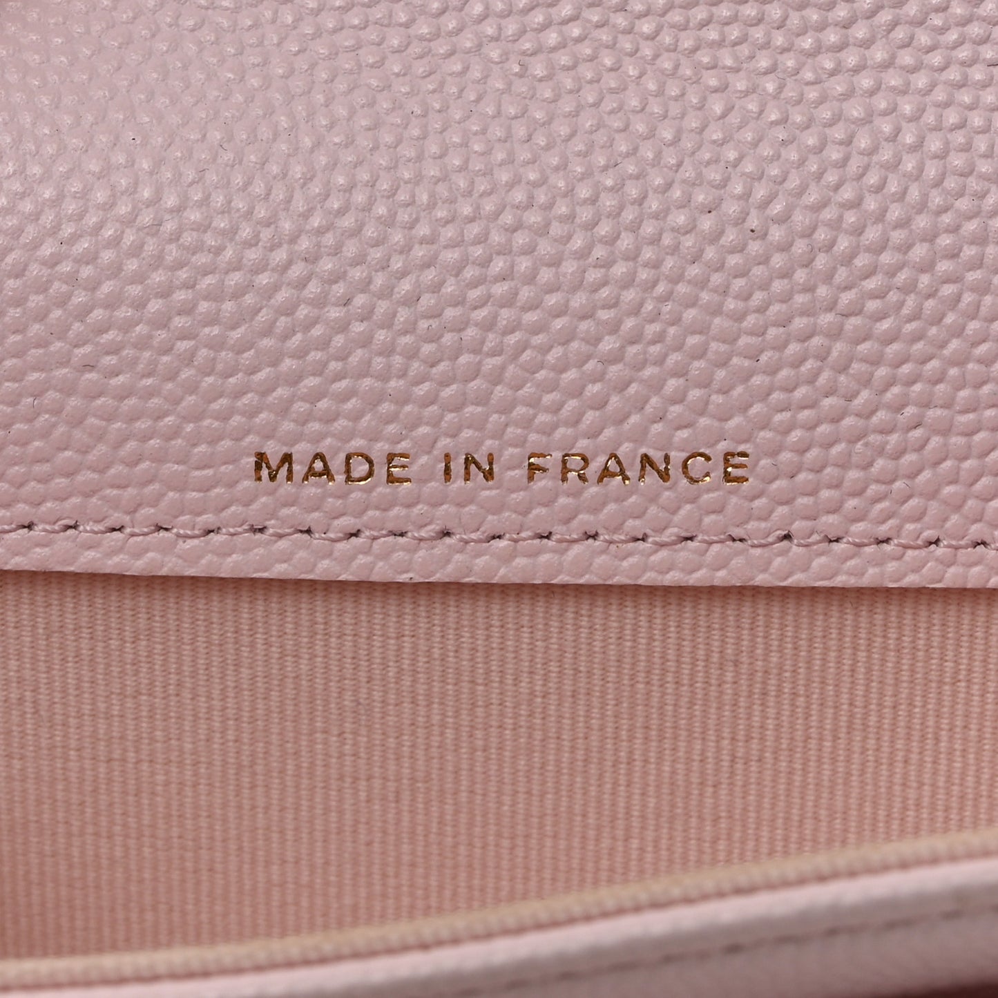 Caviar Quilted Flap Card Holder Wallet Light Pink