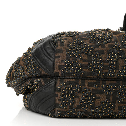 Fendi Nappa Zucca Studded Spy Tobacco 7 of 8