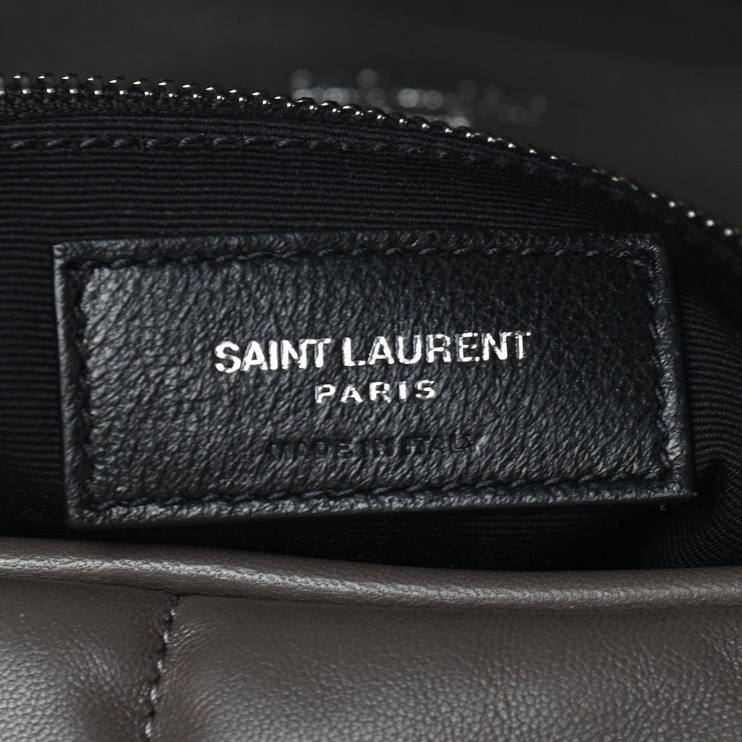Calfskin Quilted Medium Loulou Puffer Monogram Chain Satchel Concrete