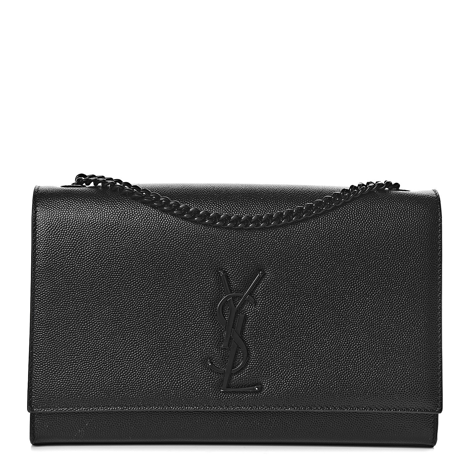 Saint Laurent Grain De Poudre Medium Classic Monogram Kate Satchel Black 1 of 13