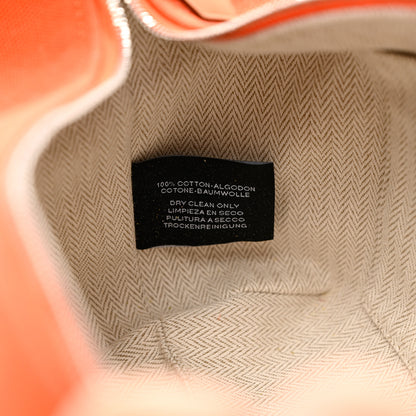 Hermes Canvas Small Bride-A-Brac Pouch Orange Burgundy 7 of 8