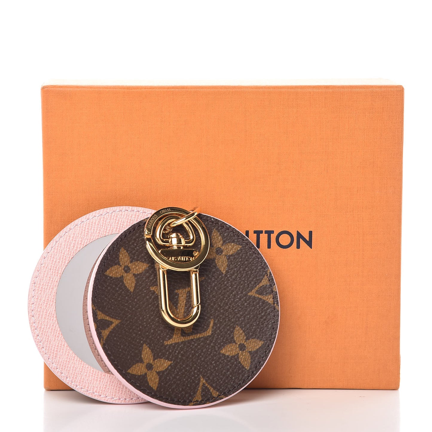 Monogram LV Mirror Key Holder Rose Ballerine
