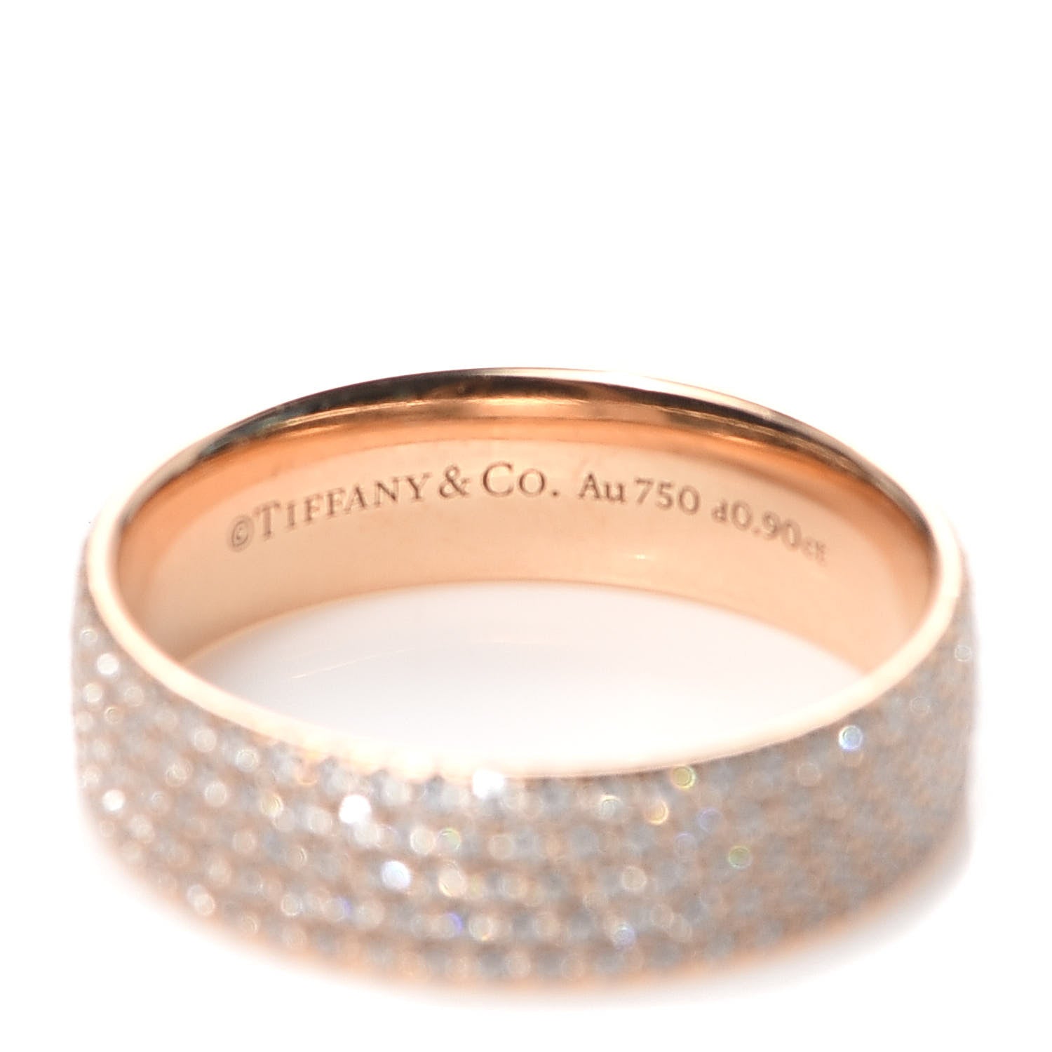 Tiffany 18K Rose Gold Diamond Metro Five Row Ring 52 6 4 of 4