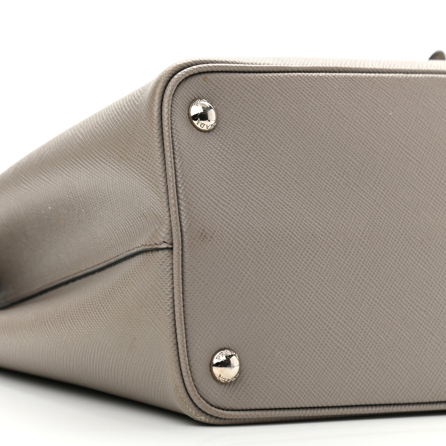 Saffiano Cuir Small Double Handle Tote Argilla