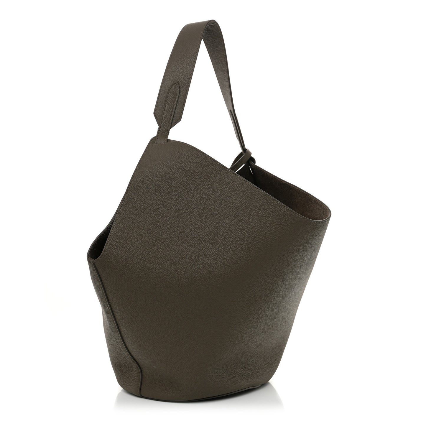 Pebbled Sport Calfskin Medium Lotus Tote Elephant