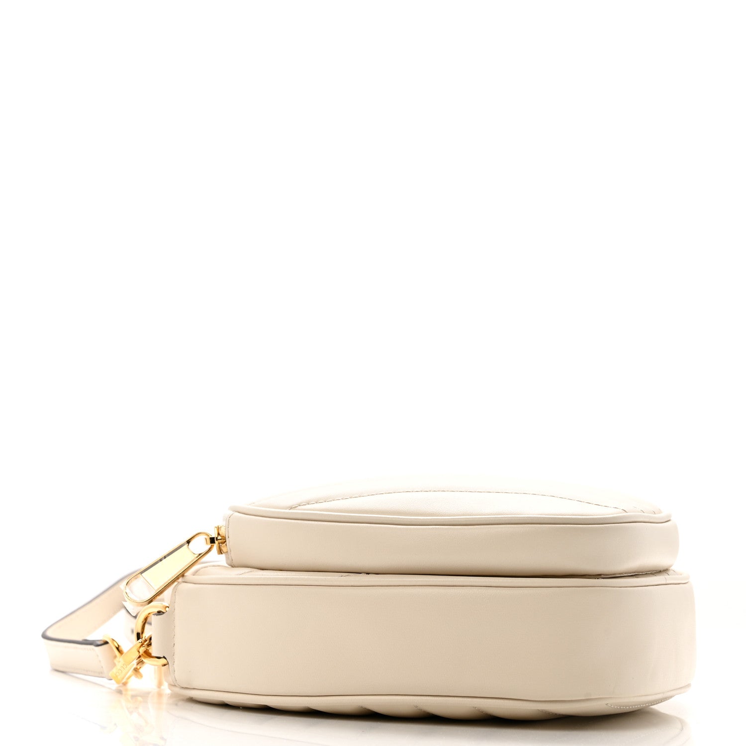 Gucci Calfskin Matelasse Diagonal Mini Interlocking G Heart Shoulder Bag Mystic White 4 of 12