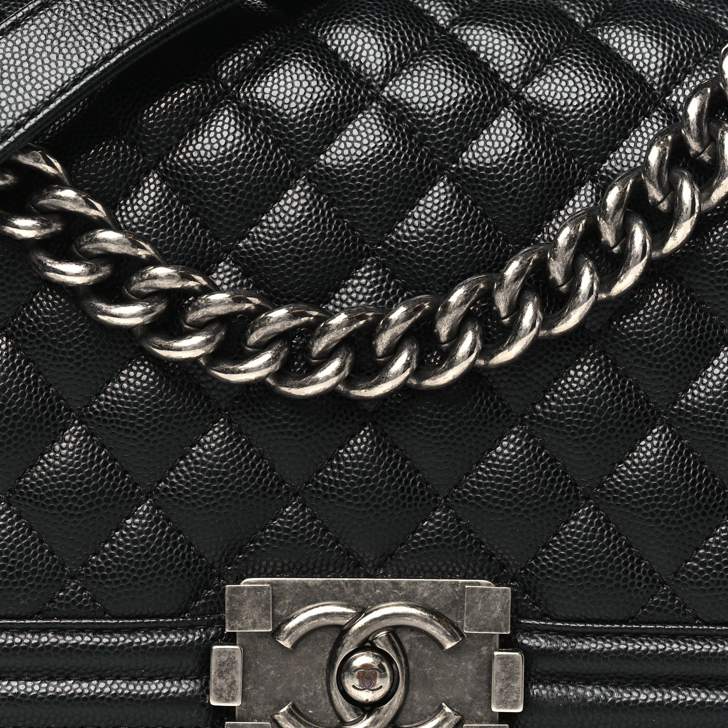Chanel Caviar Quilted Medium Boy Flap Black 8 of 11