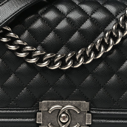 Chanel Caviar Quilted Medium Boy Flap Black 8 of 11