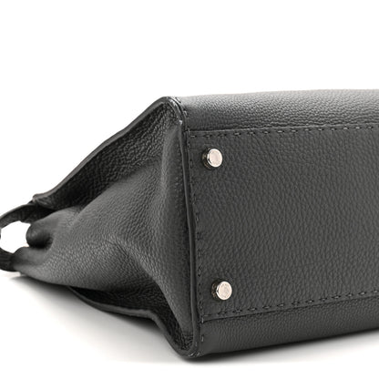 Fendi Cuoio Romano Selleria Bi-Color Large Peekaboo Iconic Satchel Asfalto Latte 9 of 10
