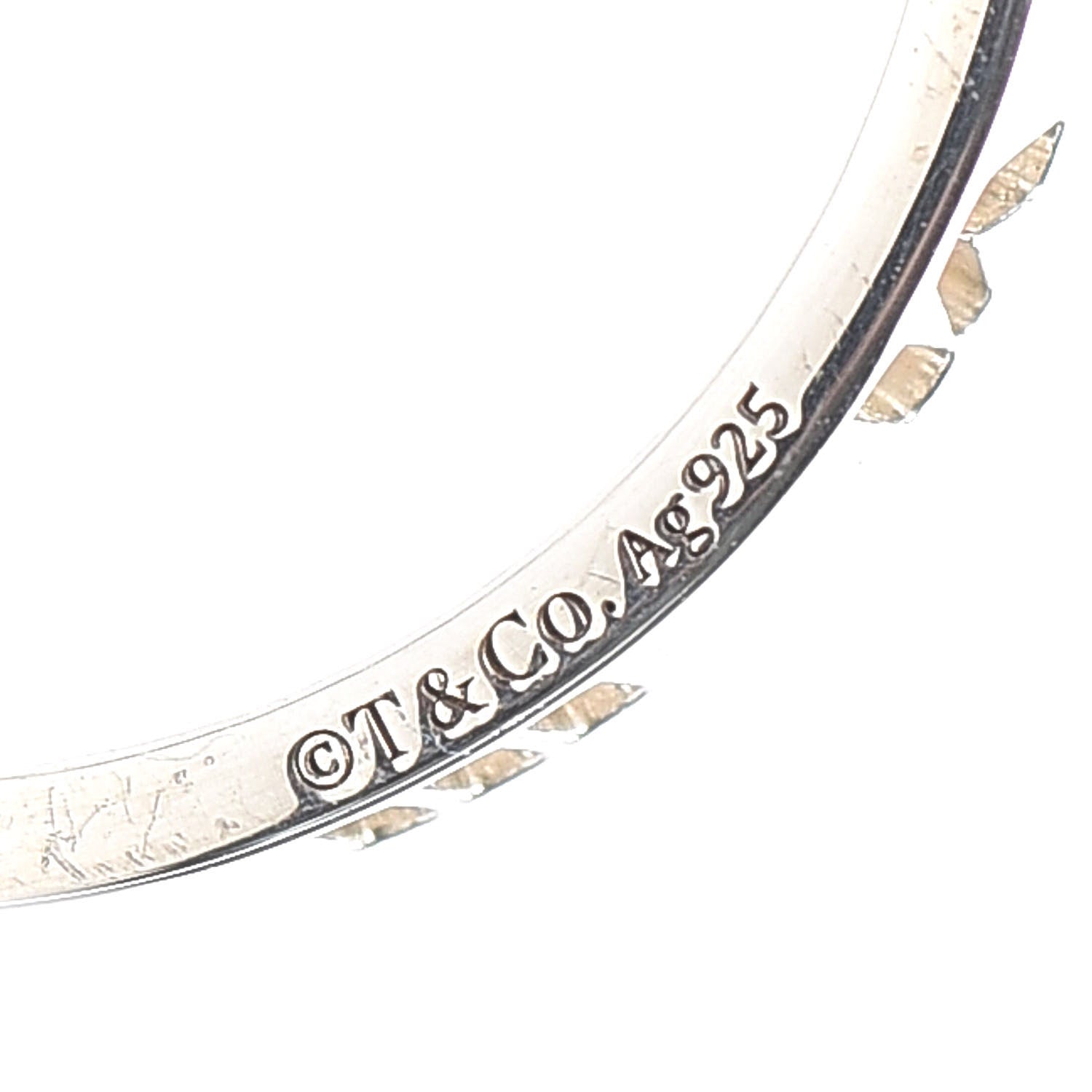 Tiffany Sterling Silver Narrow Atlas Pierced Ring 60 9.25 4 of 5