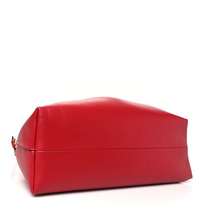 Jimmy Choo Soft Shiny Calfskin Bon Bon East West Bucket Bag Ruby Red 4 of 9