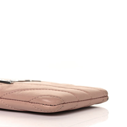 Saint Laurent Calfskin Matelasse Monogram Key Pouch Light Taupe 8 of 10