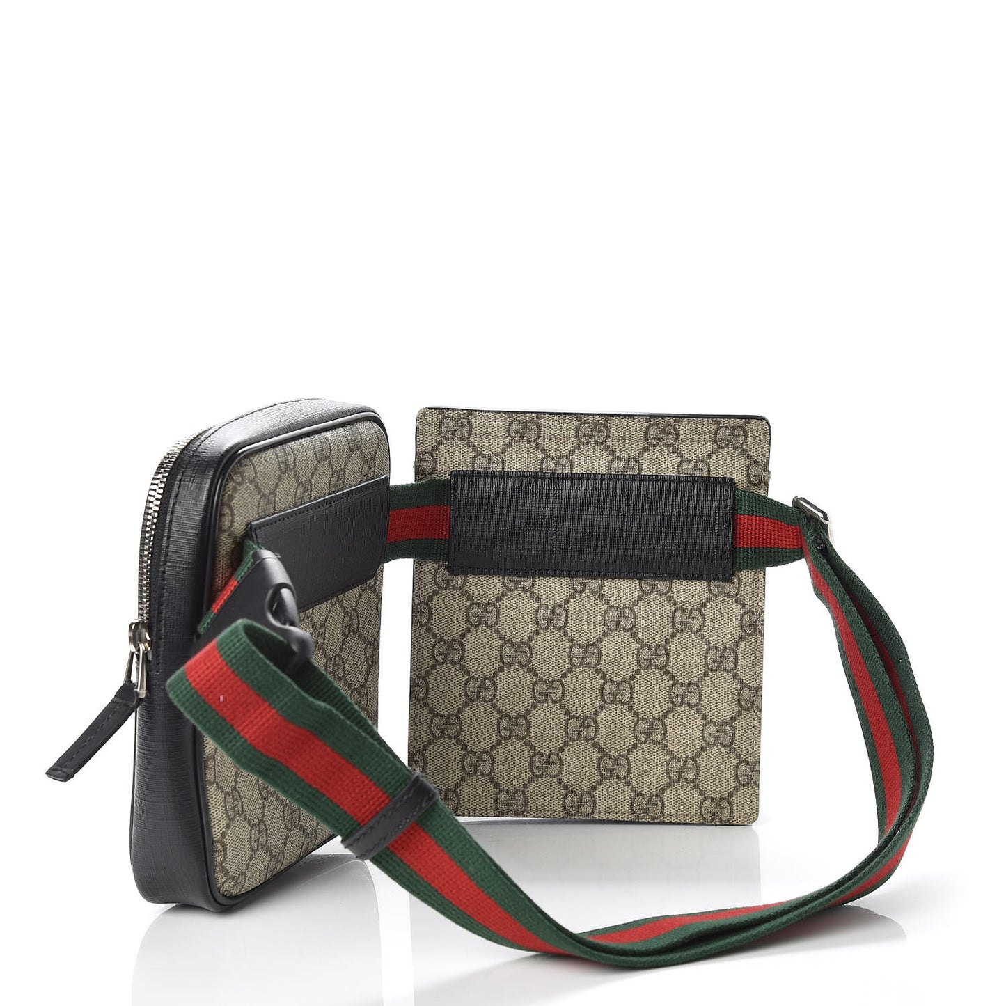 GG Supreme Monogram Web Belt Bag Black