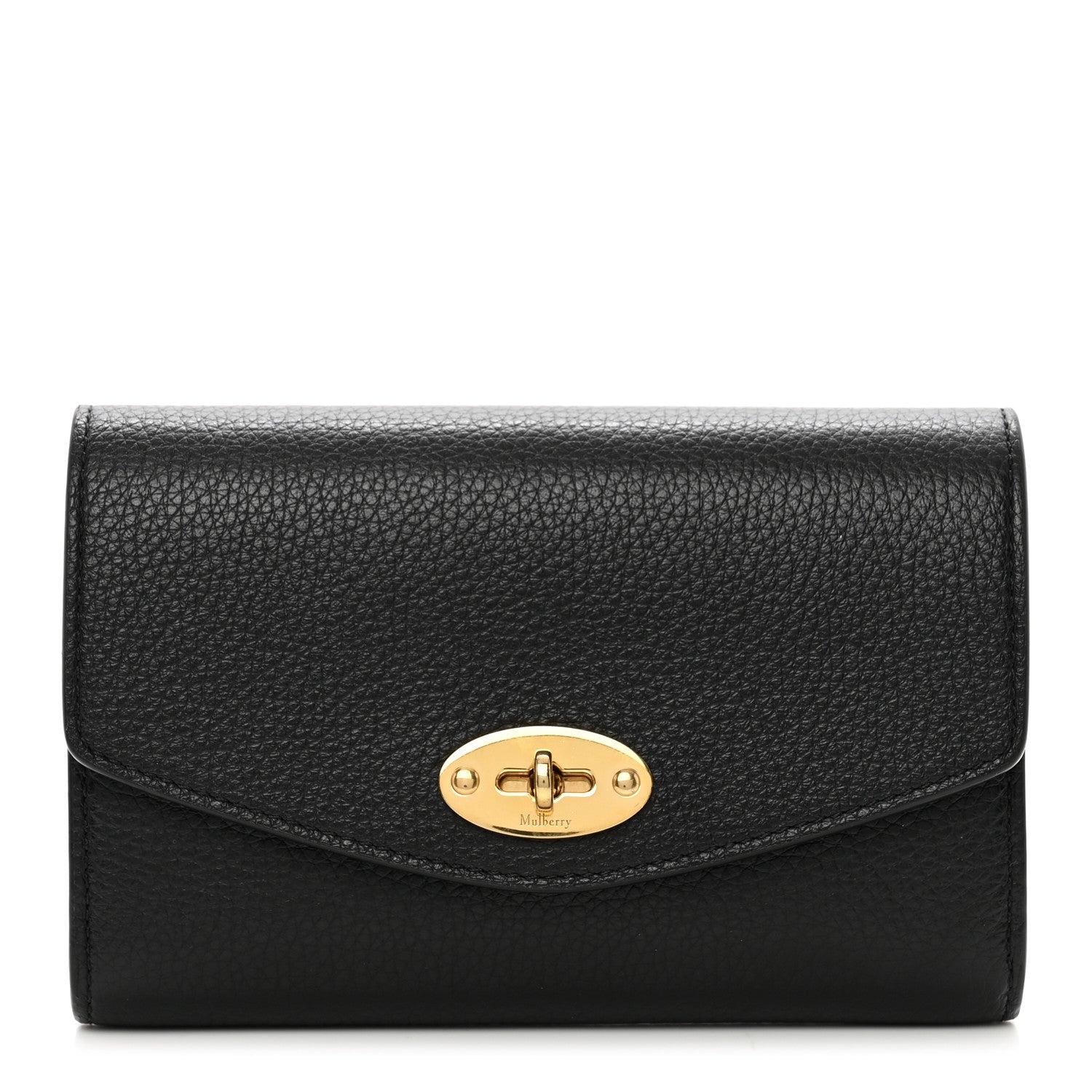 Mulberry Small Classic Grain Medium Darley Wallet Black 1 of 6
