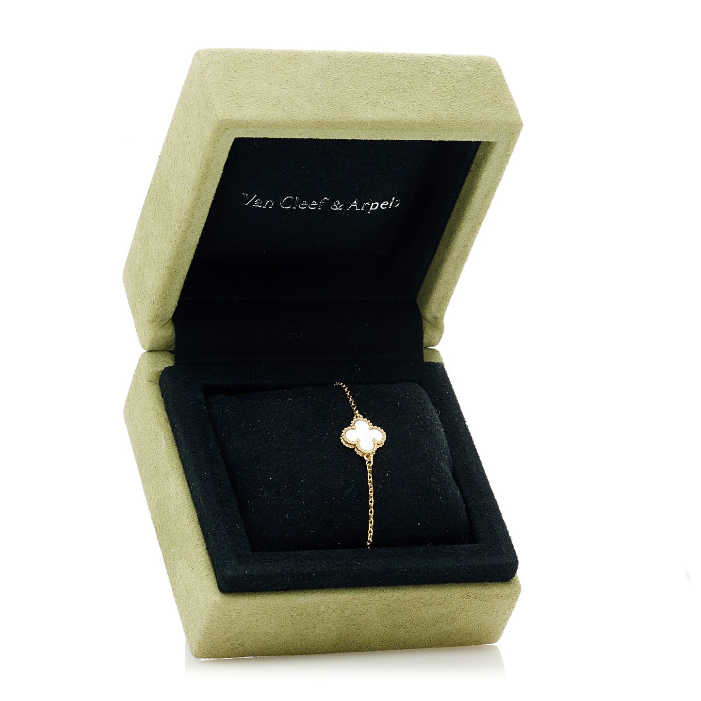 18K Yellow Gold Mother of Pearl Sweet Alhambra Bracelet