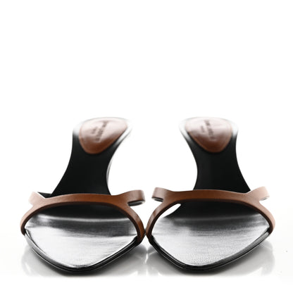 Saint Laurent Calfskin Carla 60 Mule Sandals 37 Cuoio 2 of 8
