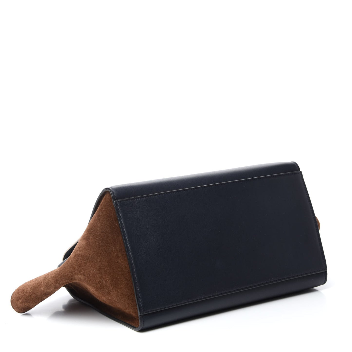 Cobra Calfskin Suede Small Tri-Color Trapeze Natural