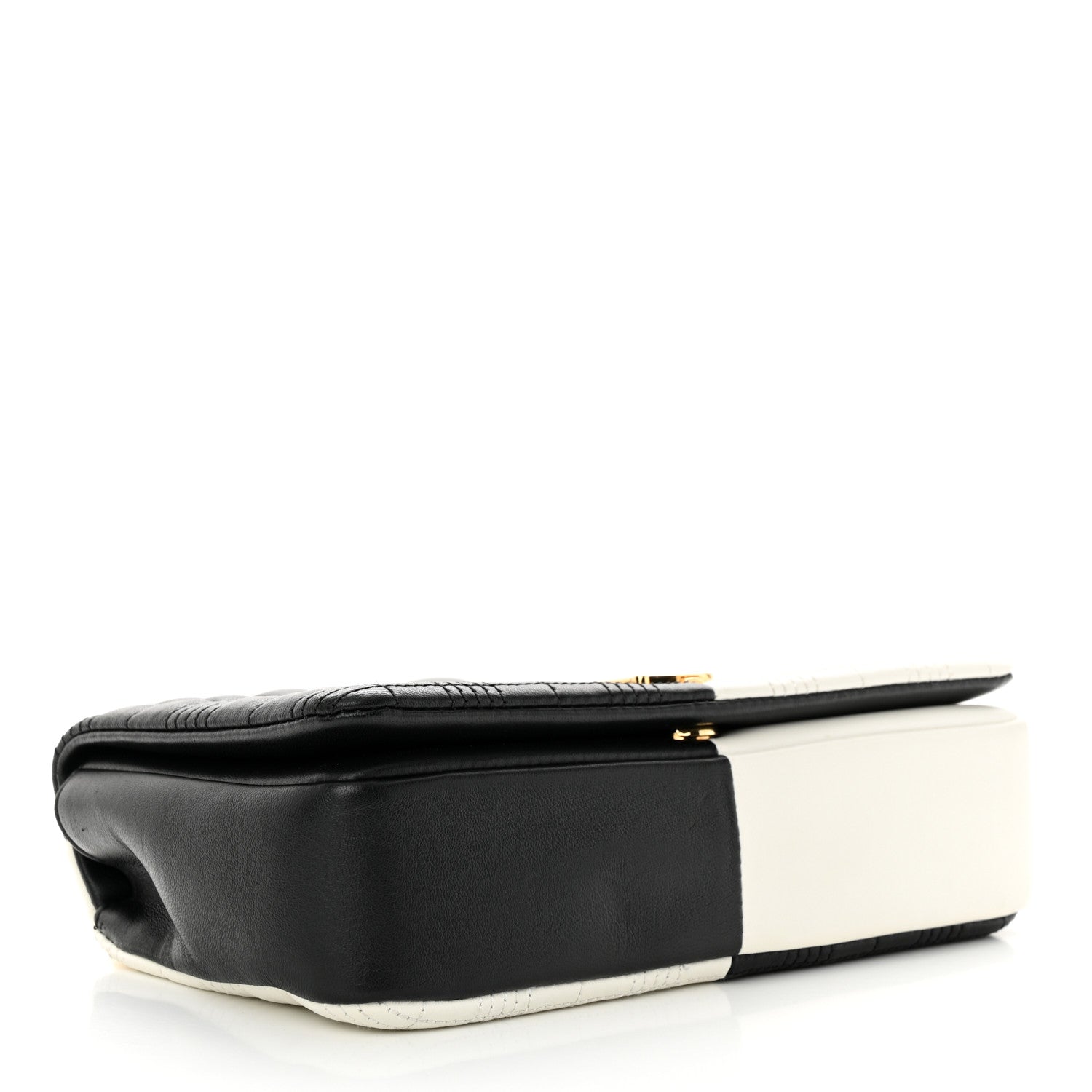 Burberry Lambskin Quilted Small Lola Bag White Black 4 of 12