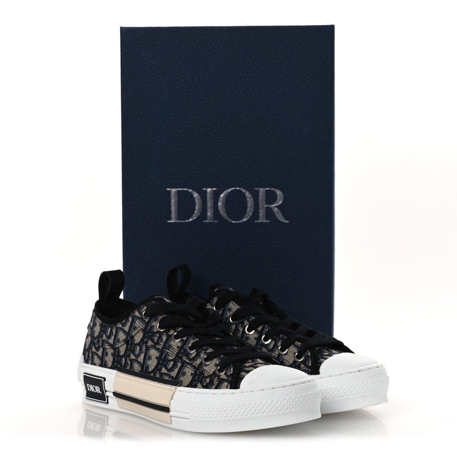 Christian Dior Canvas Oblique Walk'N'Dior Low Top Sneakers 37 Deep Blue 13 of 13