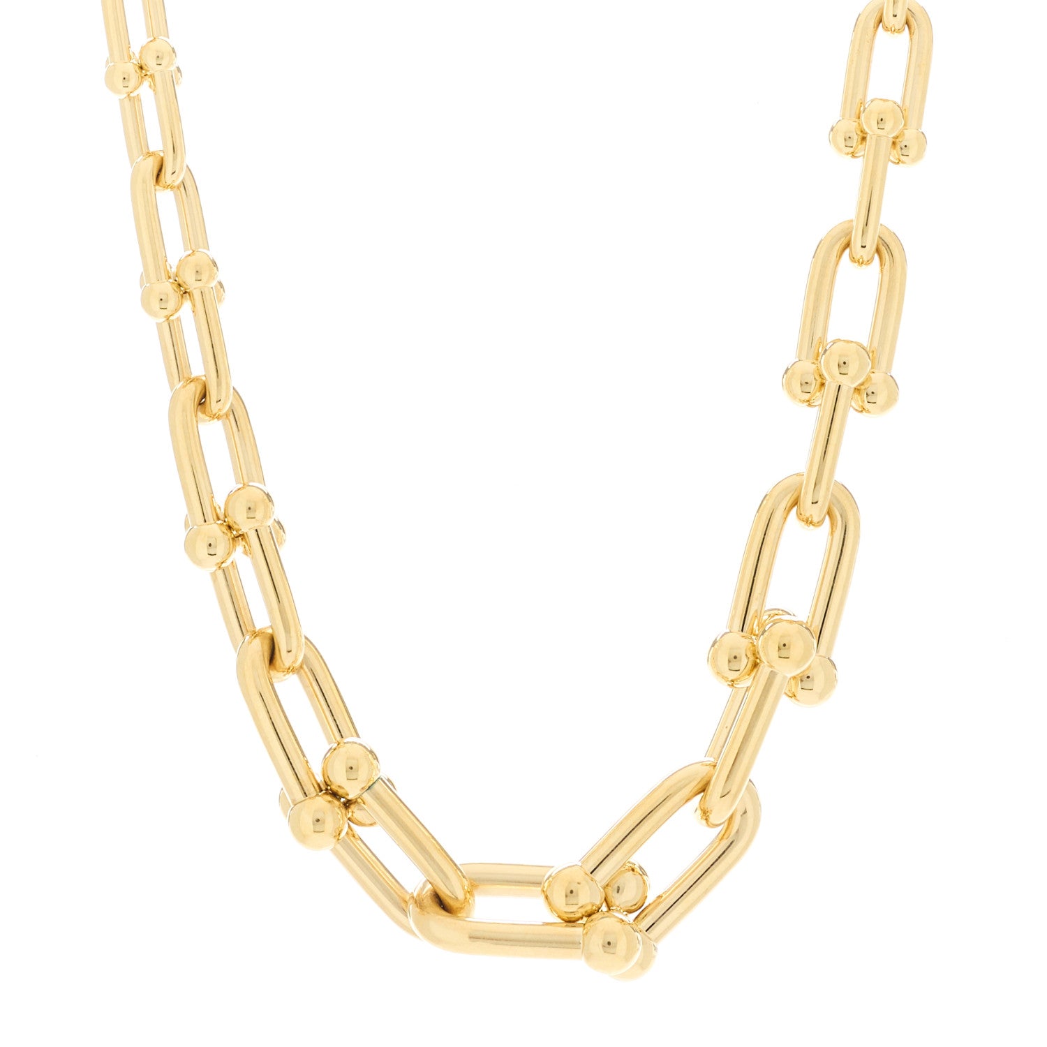Tiffany 18K Yellow Gold Hardwear Graduated Link Necklace 1 of 6