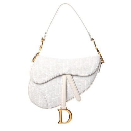 Christian Dior Oblique Saddle Bag White 1 of 8
