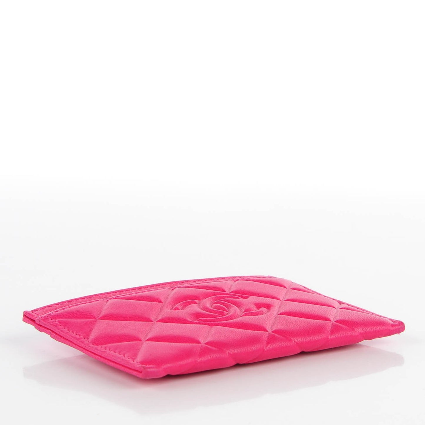 Lambskin Quilted Diamond CC Card Holder