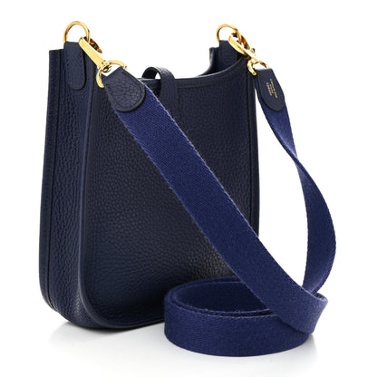 Hermes Taurillon Clemence Evelyne TPM Bleu Encre 3 of 11