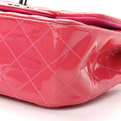 Chanel Patent Quilted Mini Square Flap Pink 9 of 9