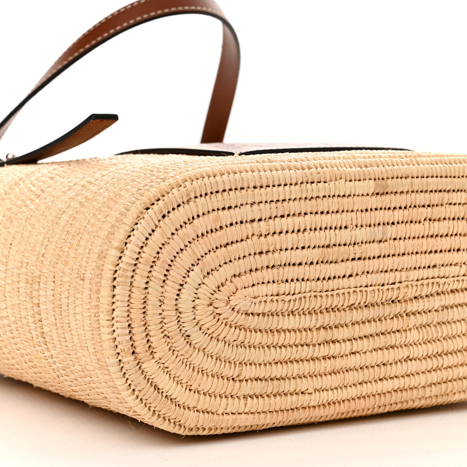 Loewe Raffia Small Square Basket Tote Bag Natural Tan 9 of 12